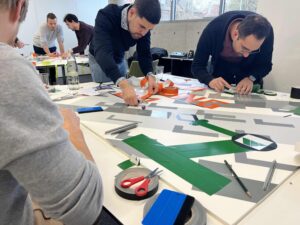 Impressionen des Tape Art Teambuilding Workshops bei der Firma Weisenburger – DUMBO AND GERALD