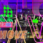 Bunte Glas Fassade – Tape Art Gestaltung für Opening House of Communication Munich – Serviceplan – Tape Art Eventdesign by DUMBO AND GERALD