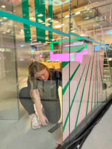 Tape Art Gestaltung für DLD Conference Munich 2023 – DUMBO AND GERALD – München